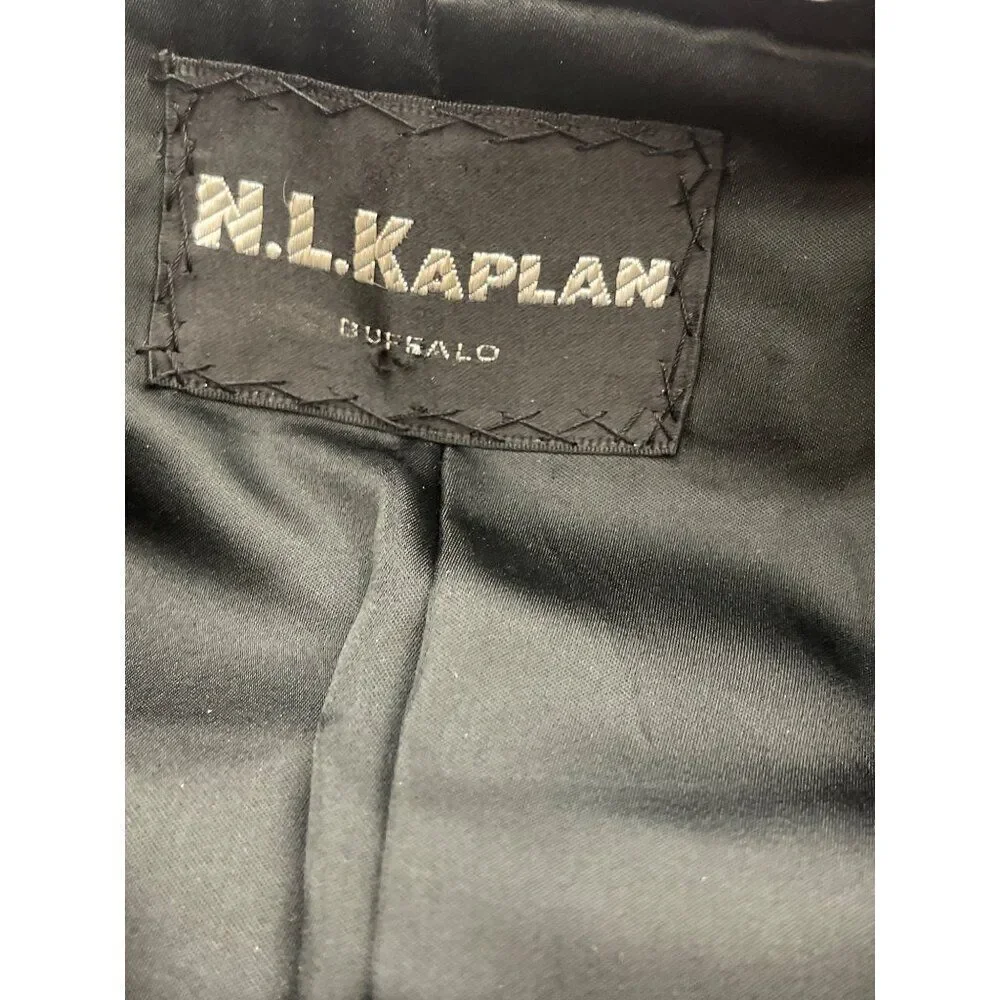 N.L Kaplan Women’s Black Persian Lambswool & Fur Bolero jacket Size M